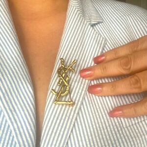 Stunning YSL Logo Opyum Brooch